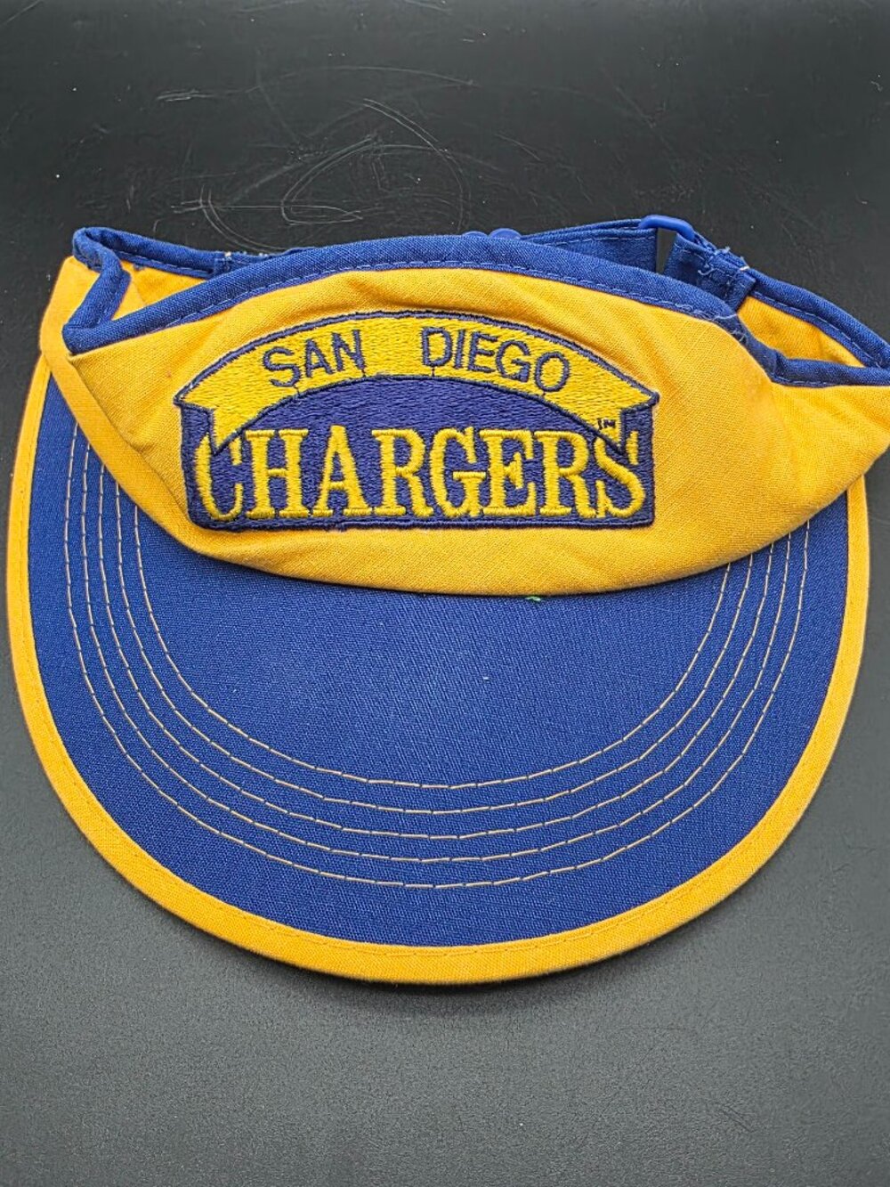 San Diego Chargers Vintage Sun Visor Blue Yellow Adjustable NFL Football Retro